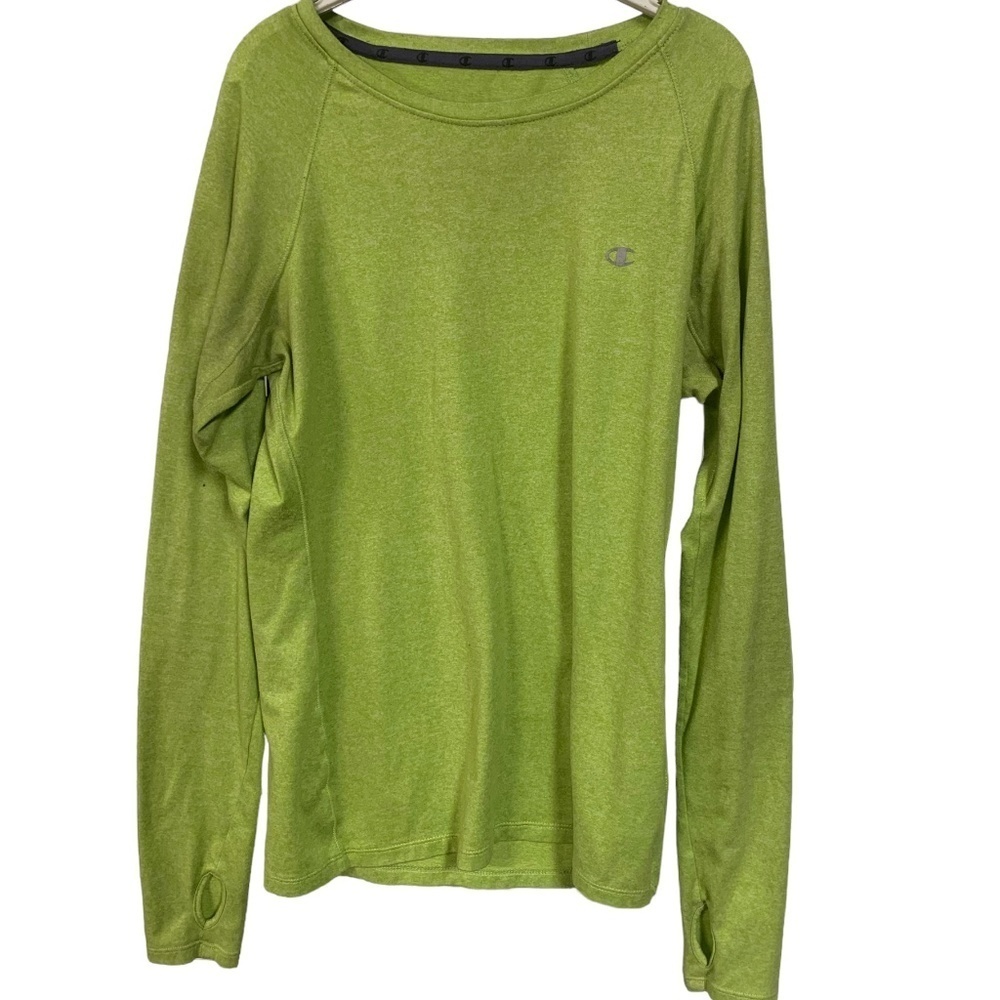 Girl's Green Champion Long-sleeve Workout Shirt